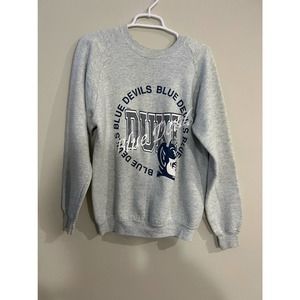 Duke Blue Devils Gray Graphic Crewneck Sweatshirt